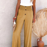 Riana - Pantalon Détendu Taille Haute