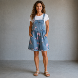 Judy | Combinaison en denim floral lavé vintage