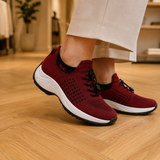 Chaussures Orthopédiques en Tissu Tricoté - Noir Rouge