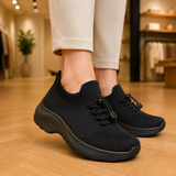 Chaussures Orthopédiques en Tissu Tricoté - Tout Noir