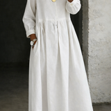 Clara | Robe en jean à col Peter Pan