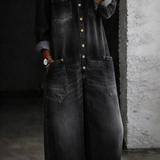 Elena | Combinaison en denim à épaules dénudées