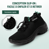 Chaussures Orthopédiques en Tissu Tricoté - Tout Noir