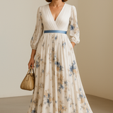 Paz | Robe Maxi Plissée Florale Classique