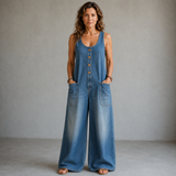 Ruth | Salopette en denim coton lavé vintage