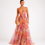 Elara | Robe Maxi Élégance Florale