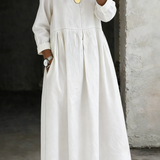 Melissa | Robe en jean col rond à manches longues