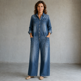 Diana | Combinaison en denim vintage à boutons