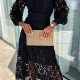 Eloah | Élégante Robe Midi en Dentelle