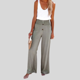 Riana - Pantalon Détendu Taille Haute