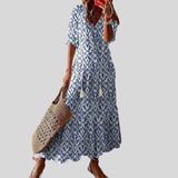 Michaela - Robe Boho avec Ceinture Élastique