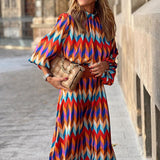 Cassandra - Vibrant Geometric Robe