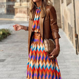 Cassandra - Vibrant Geometric Robe