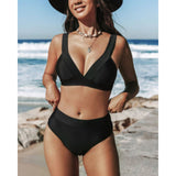 Claire | Maillot de bain uni taille haute