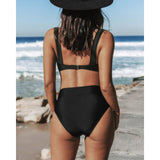 Claire | Maillot de bain uni taille haute