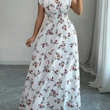 Amélie | Élégante Robe Longue Fleurie à Col V