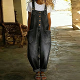 Mae | Salopette vintage en coton doux effet denim