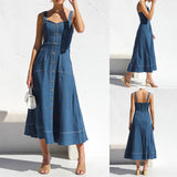 Élen | Robe midi en denim