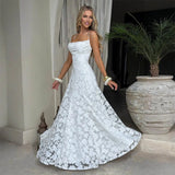 Maria | Long Jacquard Chiffon Dress