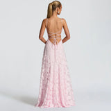 Maria | Long Jacquard Chiffon Dress
