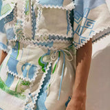 Solene - Chic Patchwork Ensemble