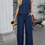 Aurélia | Ensemble denim coupe fluide