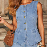Noémie | Ensemble denim sans manches
