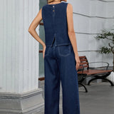 Aurélia | Ensemble denim coupe fluide
