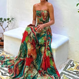 Juliette | Élégante Robe Maxi Imprimée