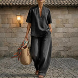 Céleste | Ensemble denim col V