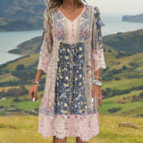 NAYA | Luxe Boho Midi Fluid Robe