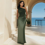 Luna | Robe Maxi en Satin avec Fente