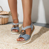 Monique | Sandales Ergonomiques Confort à Talon Compensé