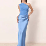 Luna | Robe Maxi en Satin avec Fente