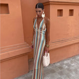 Naama-Lee | Robe Maxi Sans Dos avec Décolleté en V