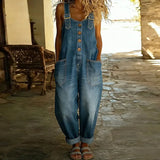 Mae | Salopette vintage en coton doux effet denim