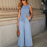 Noémie | Ensemble denim sans manches