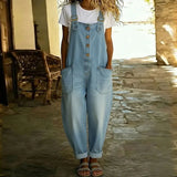 Mae | Salopette vintage en coton doux effet denim