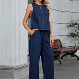 Aurélia | Ensemble denim coupe fluide