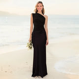 Luna | Robe Maxi en Satin avec Fente