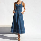 Élen | Robe midi en denim