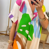 Rianna - Robe à Motif Abstrait