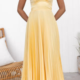 Malka | Robe Maxi Plissée à Décolleté en V