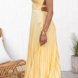 Malka | Robe Maxi Plissée à Décolleté en V