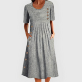 JARNA | Rayé Midi Robe