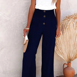 Riana - Pantalon Détendu Taille Haute