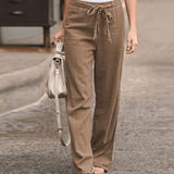 Joleen - Pantalon de Détente Femme avec Cordon et Taille Élastique