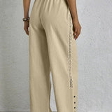 Shania - Pantalons Relaxed avec Boutons