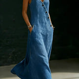 Vera | Robe longue en denim boutonnée