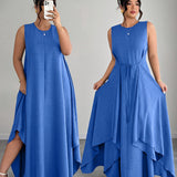 Amandine | Robe longue à taille nouée